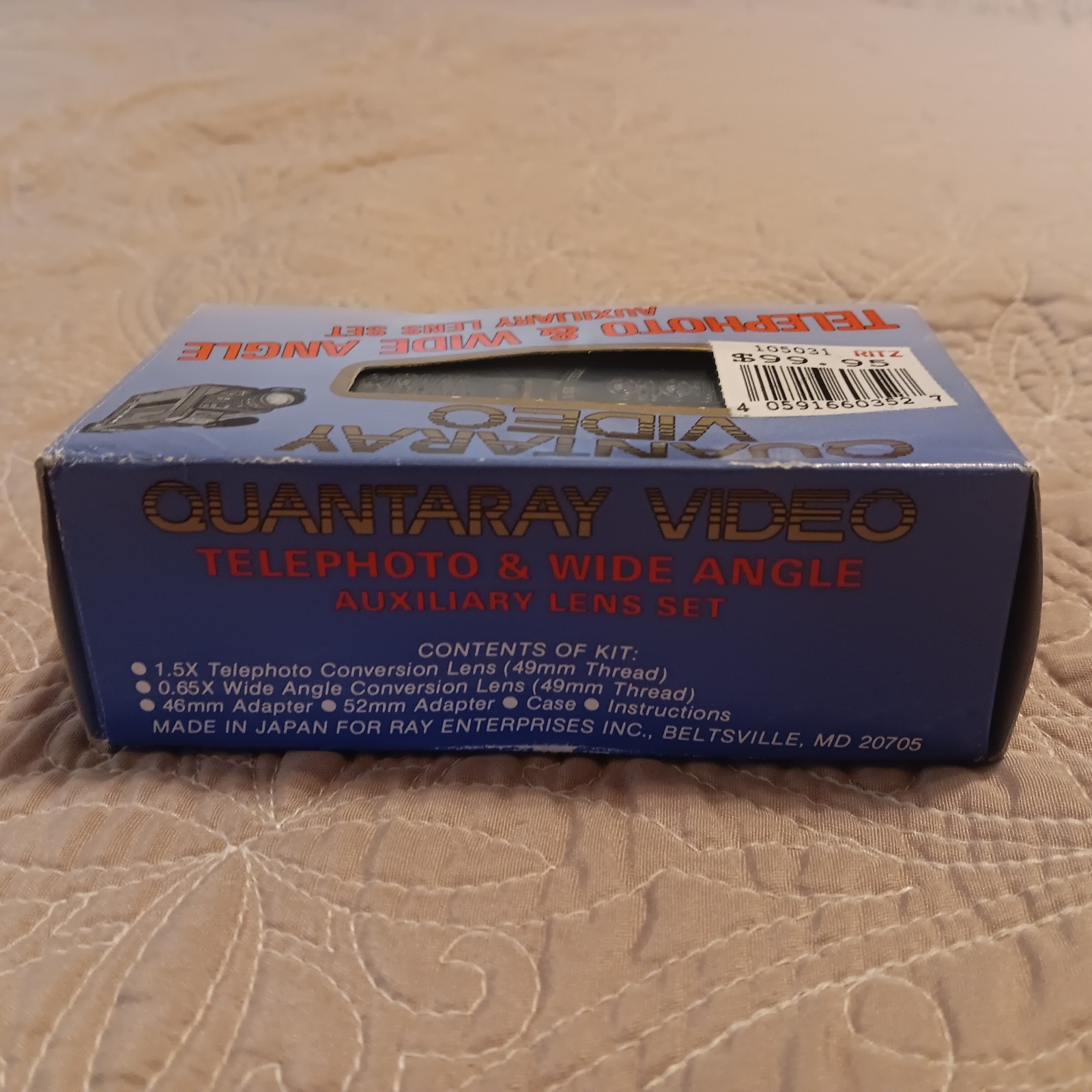Quantaray Video 1.5x Telephoto & .65 Wide Angle Auxiliary Lens Set NIB NEW NOS