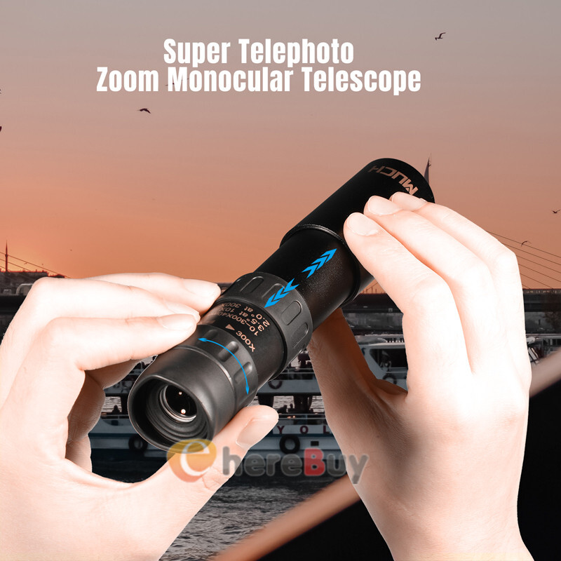 Telescopio militar monocular HD con zoom de 10-300X y visión diurna y nocturna