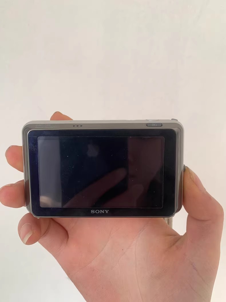 Sony Cybershot Digital Camera DSC-T99 Silver 14.1MP W/ Charger, Battery & Memory