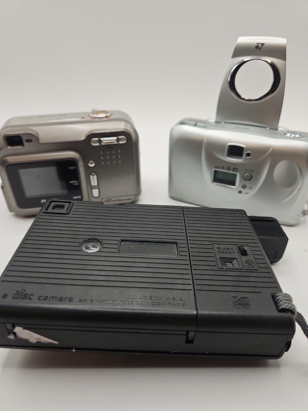 Lot Of 3 Compact Point And Shoot Film Cameras **For Parts** As Is