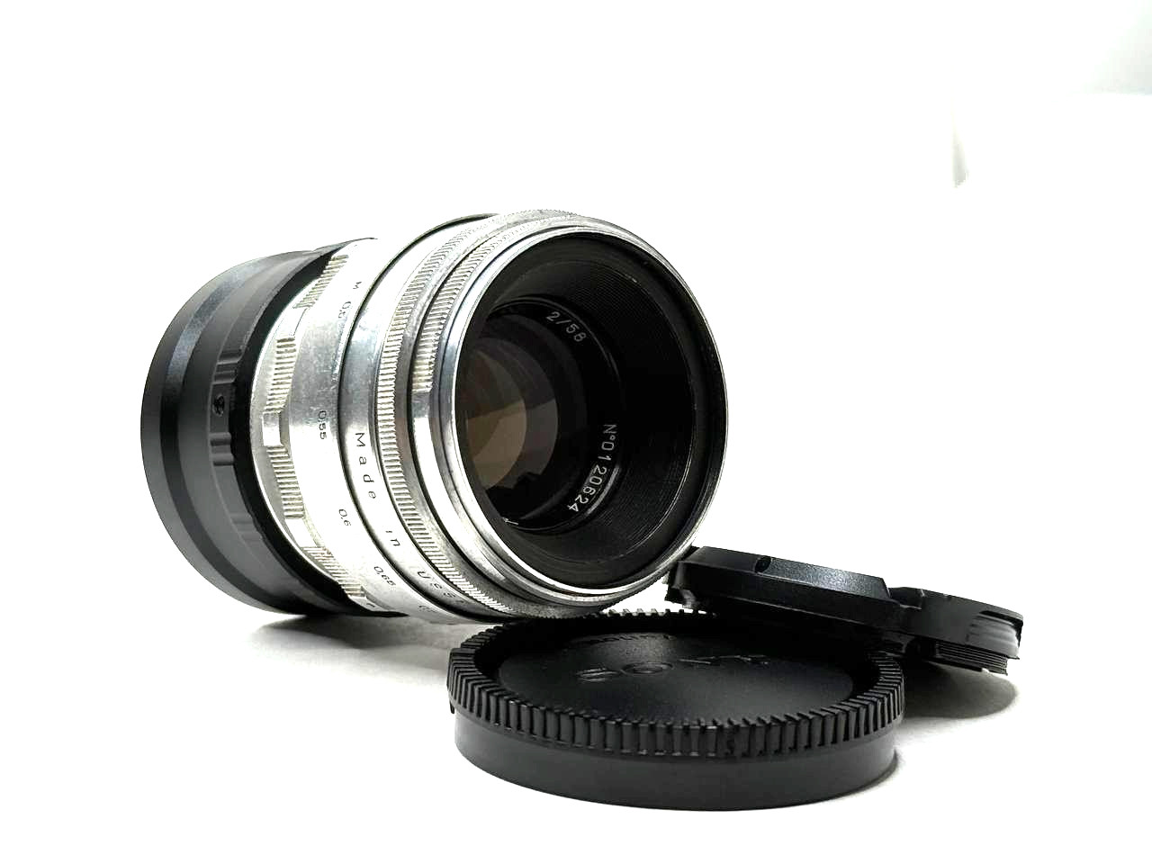 SERVICED Helios 44 58mm f/2 Silver 13 blades Bokeh SONY E cover Full Frame