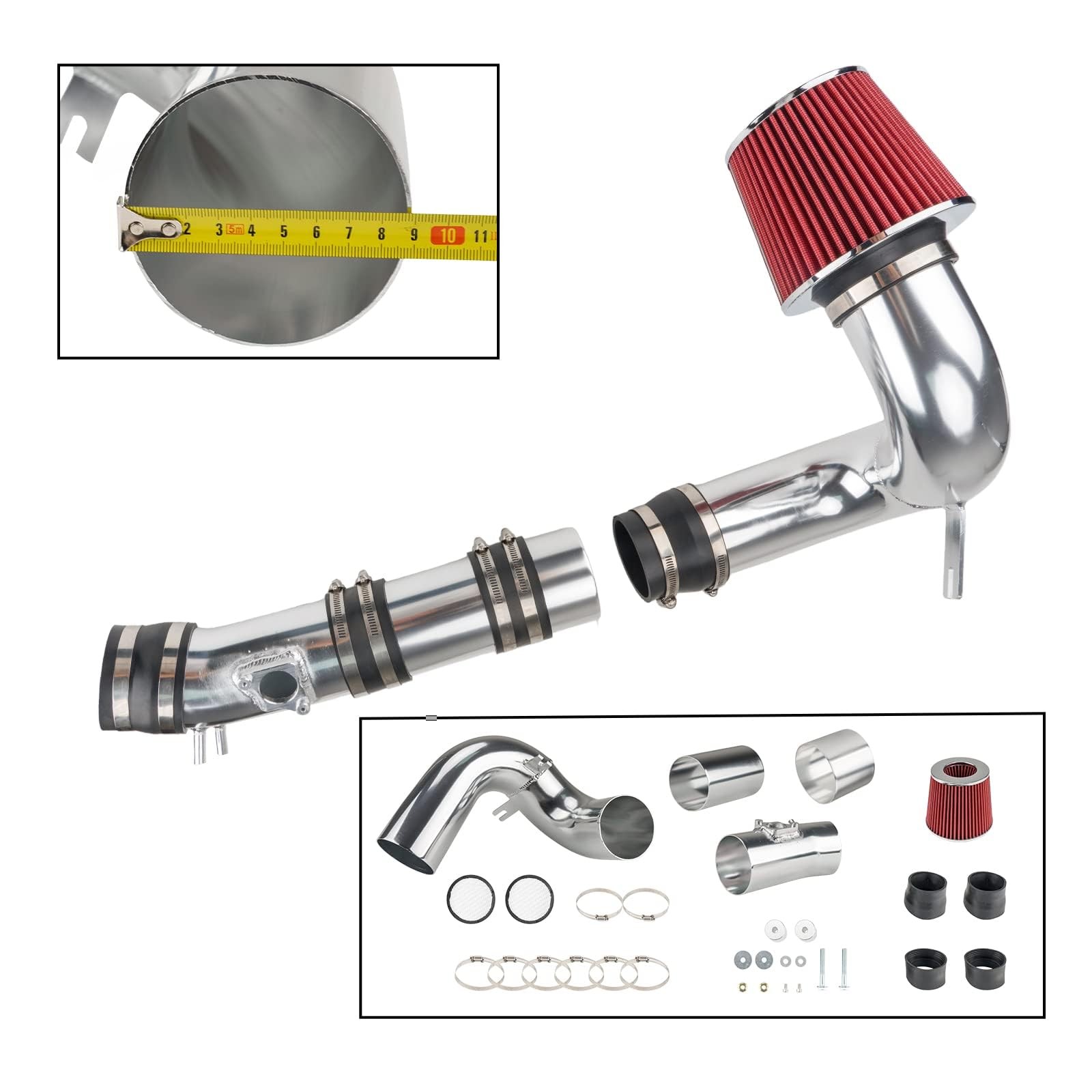 Philtop Cold Air Intake Kit For Rx-8 2004 2005 2006 2007 2008 2009 2010 2011 Red