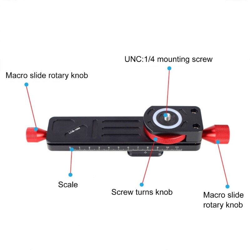 LCB-16M 160mm Desktop Video Slide Rail Professional Macro Rail Slider Clamp