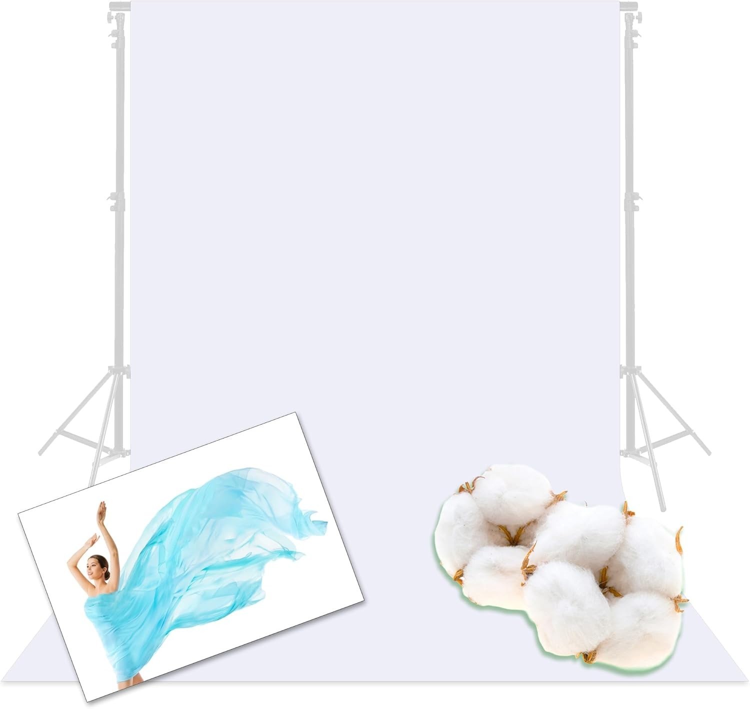 Extra Thick 10×12 ft White Photography Backdrop 100% Cotton