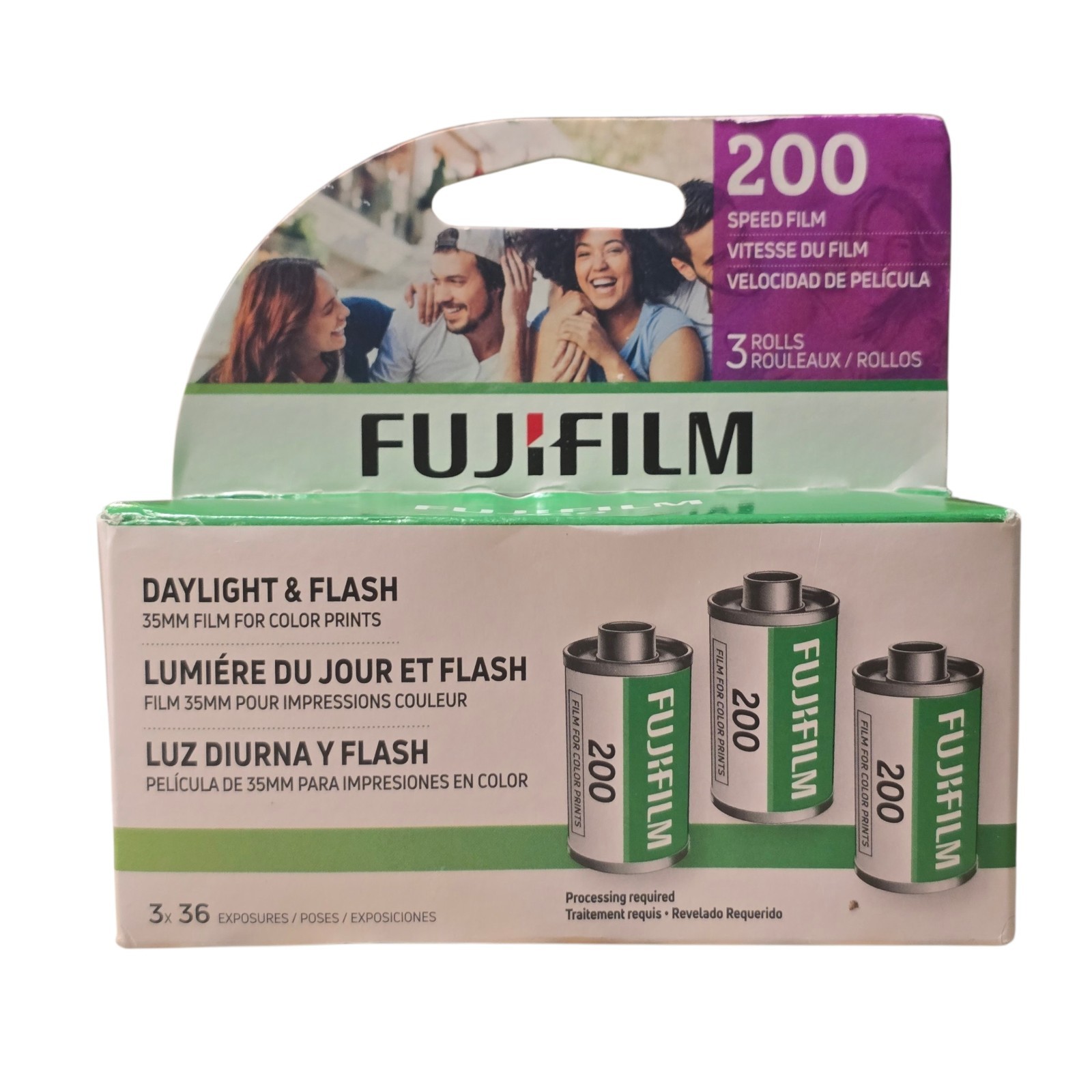 FUJIFILM 200 ISO 35mm Film 3-Pack – 36 Exposures Color Print Film Exp 08/2026