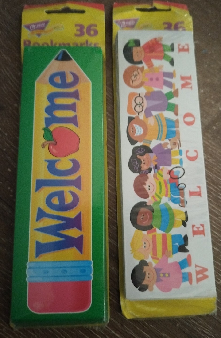 BRAND NEW Trend Enterprises Welcome Pencil Bookmarks 36 Piece FACTORY SEALED