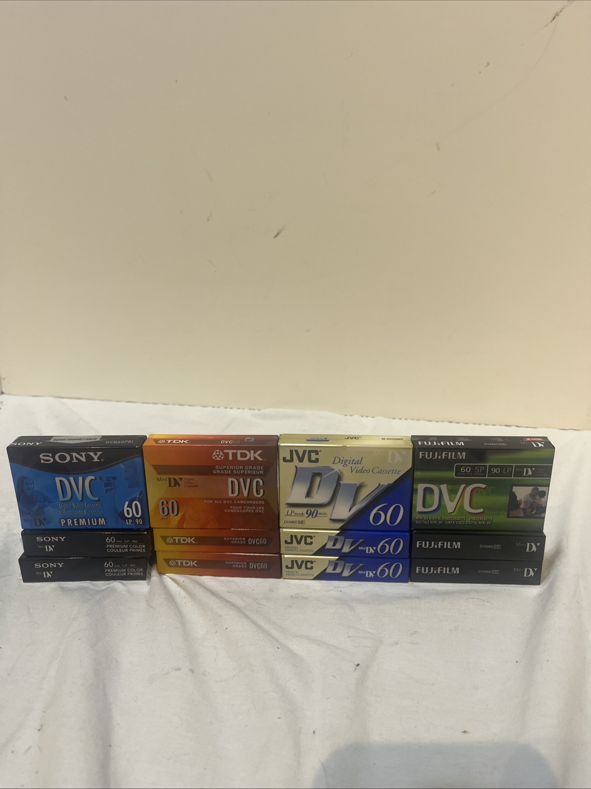 DV Mini Video Tape Lot (12) New JVC Fuji Sony TDK Tape DVC Sealed