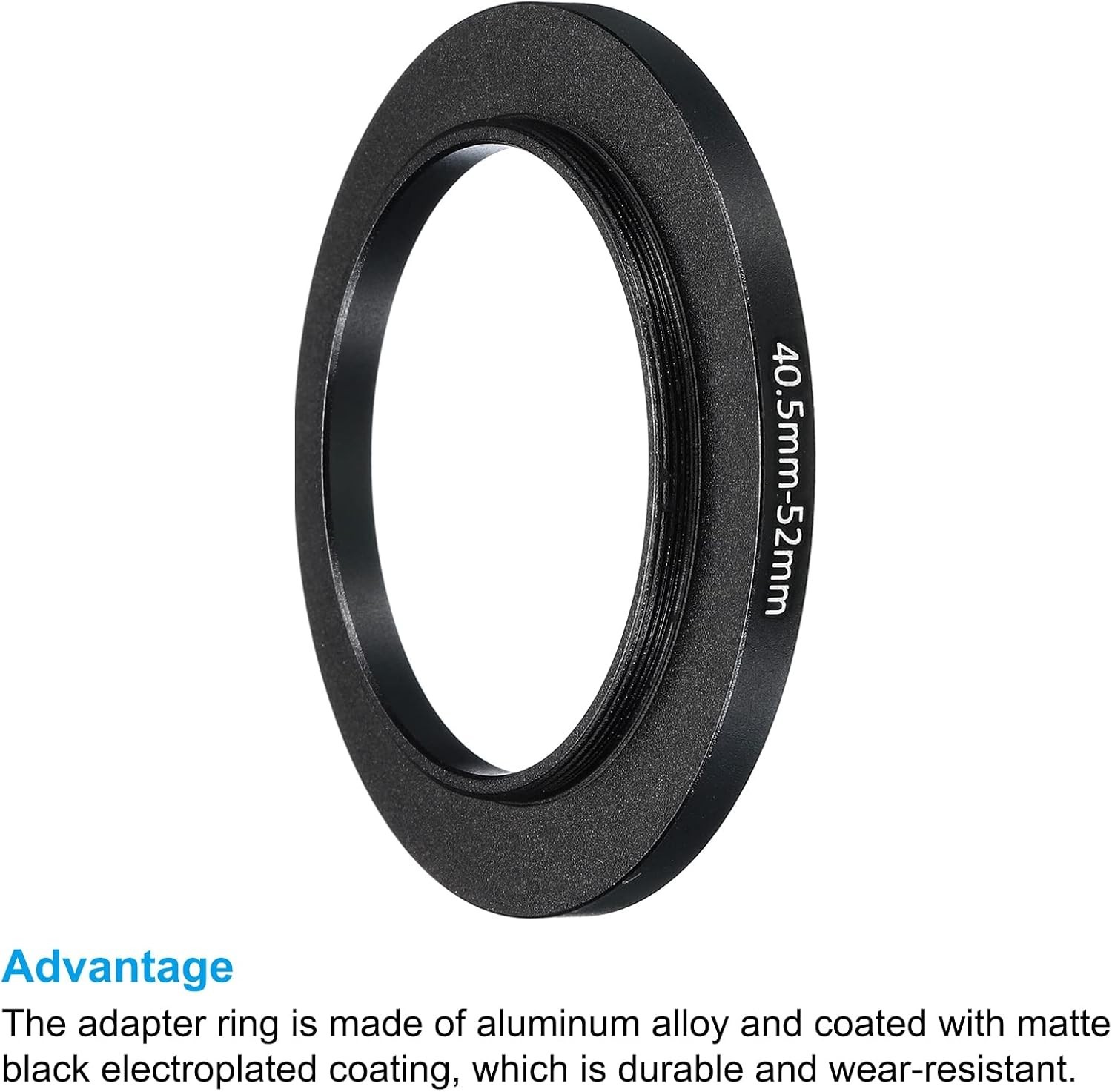 40.5mm-52mm Metal Step Up Ring, 2 Pack Camera Lens Filter Adapter Ring Alumin…
