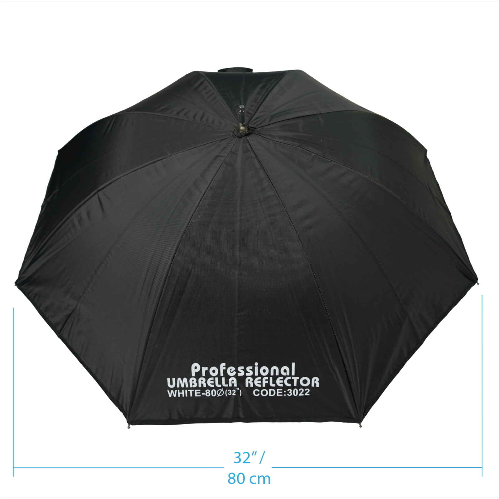 32″ Black/White Reflector Studio Umbrella for Photography w/ Metal Tips, Slider