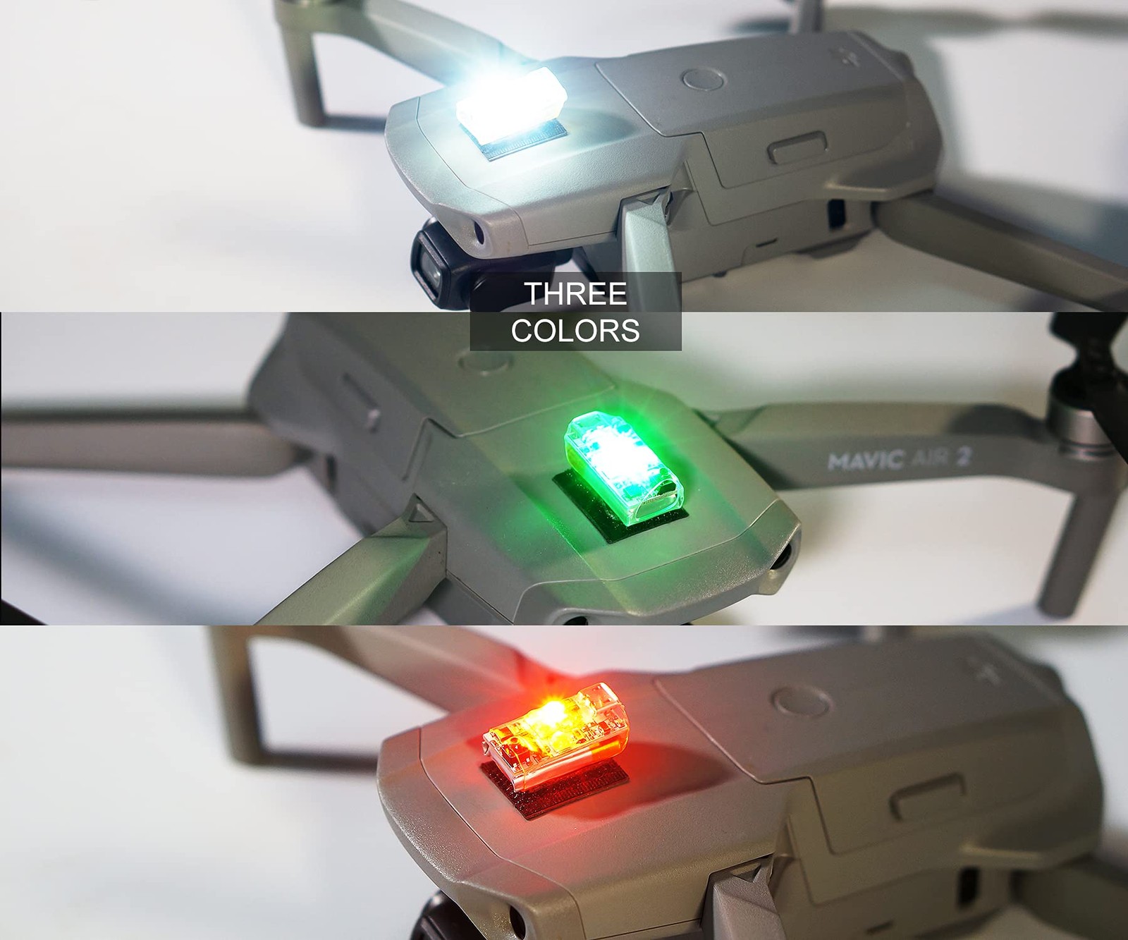 VIFLY Drone Strobe Light, Anti Collision Light 28*15*12 mm, Green,Red,White