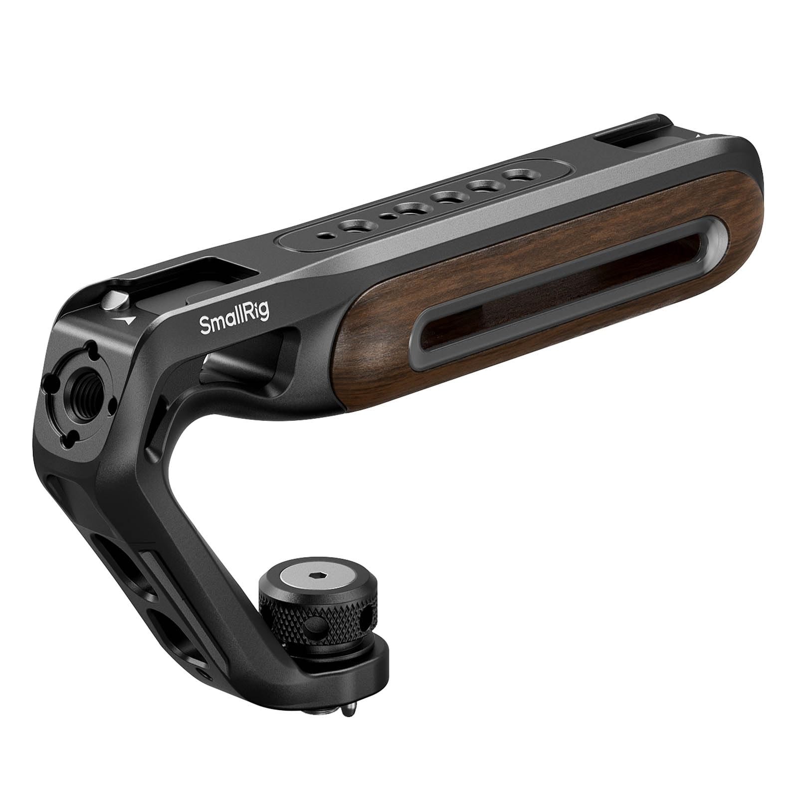 Wooden Top Handle with Retractable 1/4”-20 and 3/8”-16 Locating Screw for A…
