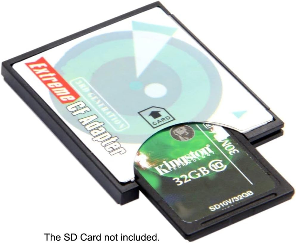 SD SDHC SDXC to CF Compact Flash Memory Card Adapter Reader Type I High-Speed…
