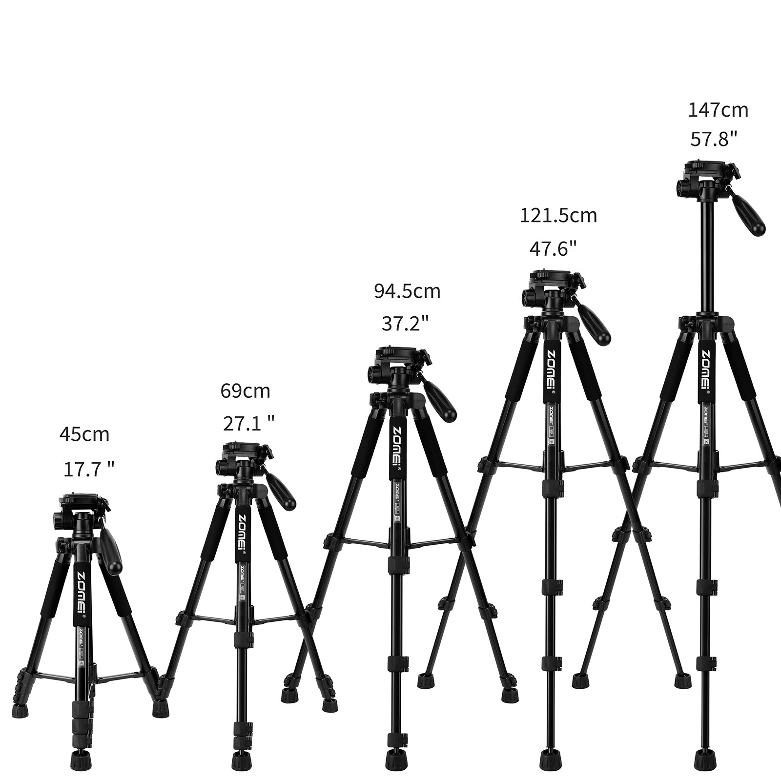 ZOMEI Q222 Pro Tripod Monopod Lightweight Portable Travel Tripod for Camera