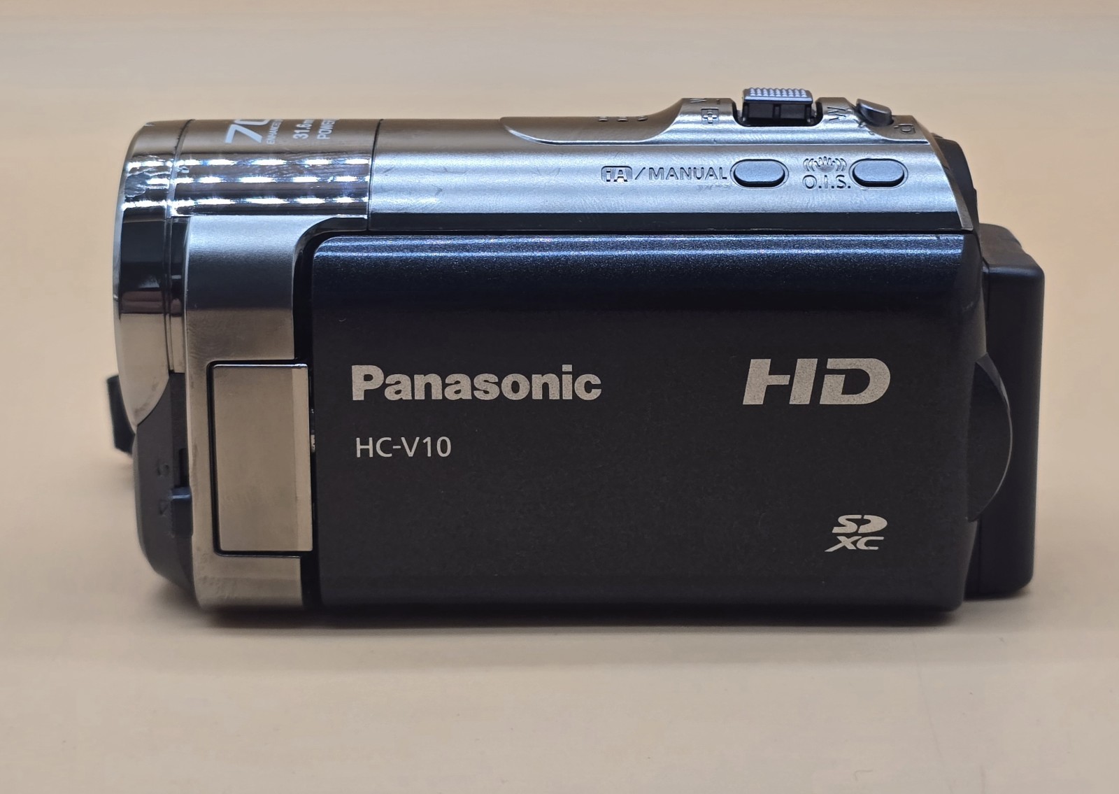 Panasonic HC-V10 HD Digital Camcorder With Charging Cable. Black