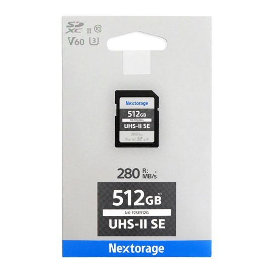 512 GB V60 U3 Nextorage NX-F2SE SDXC UHSII | New Package | 280/150 R-W | 4K