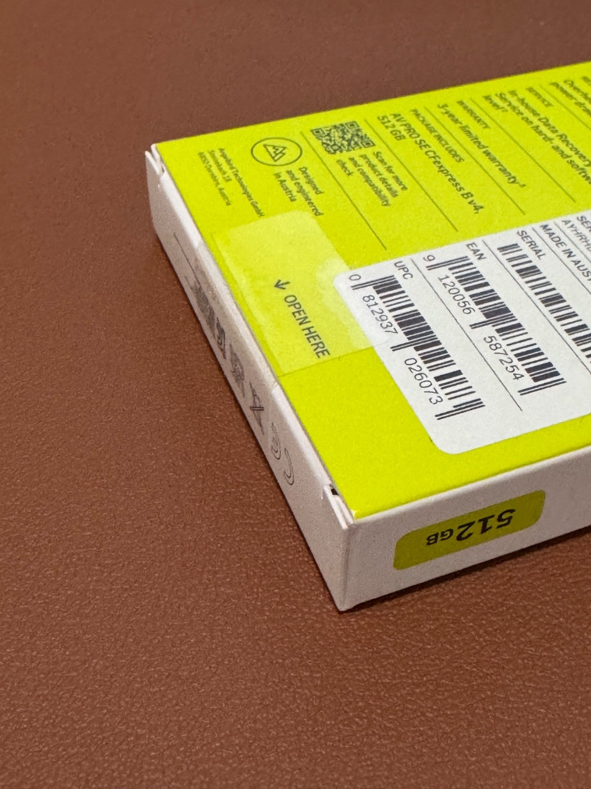 Angelbird AV PRO SE CFexpress B v4 512GB Type B Memory Card – New Sealed