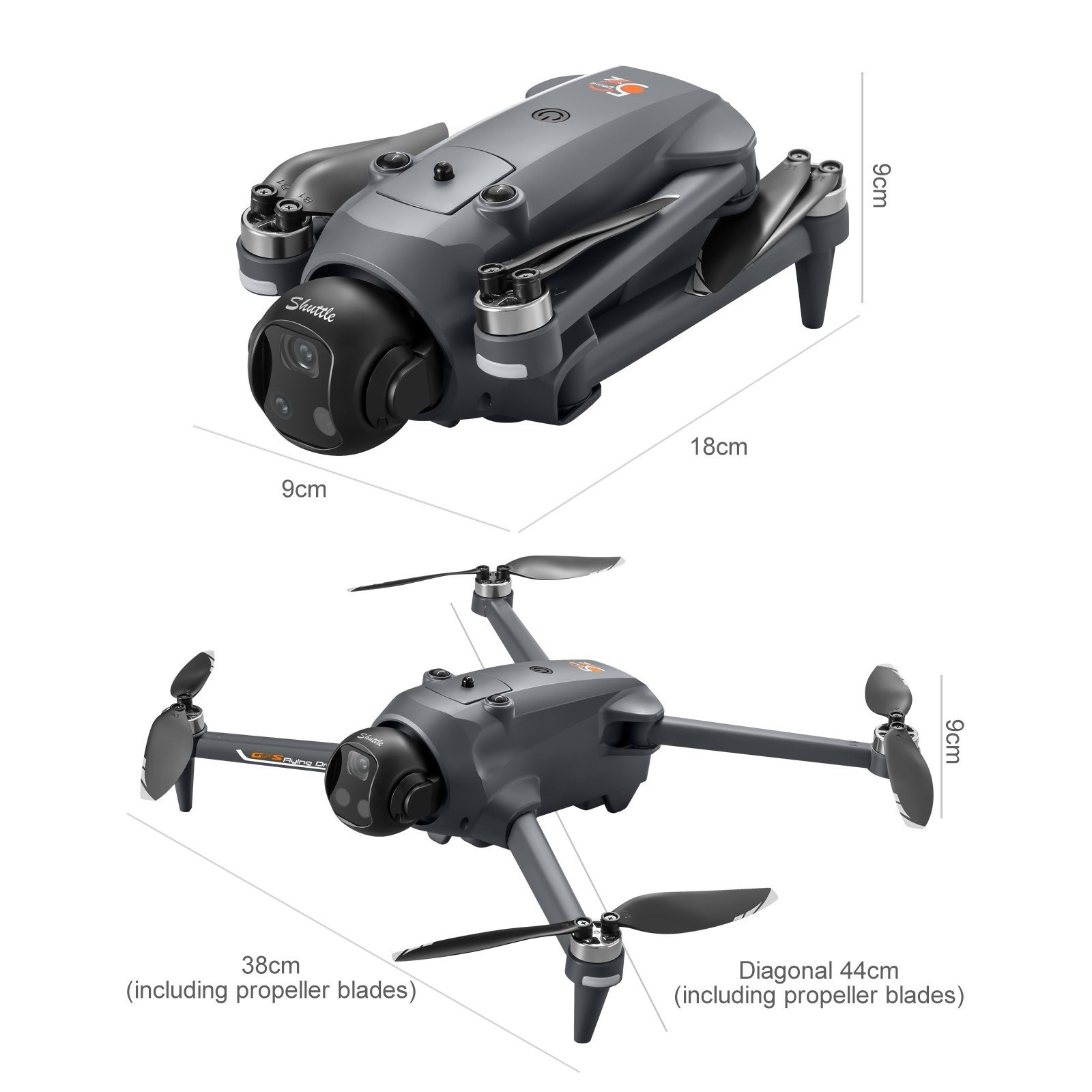 YL059 Drone 4.5″ Screen GPS FPV 4K Camera Lift Obstacle Avoidance Quadcopter NEW