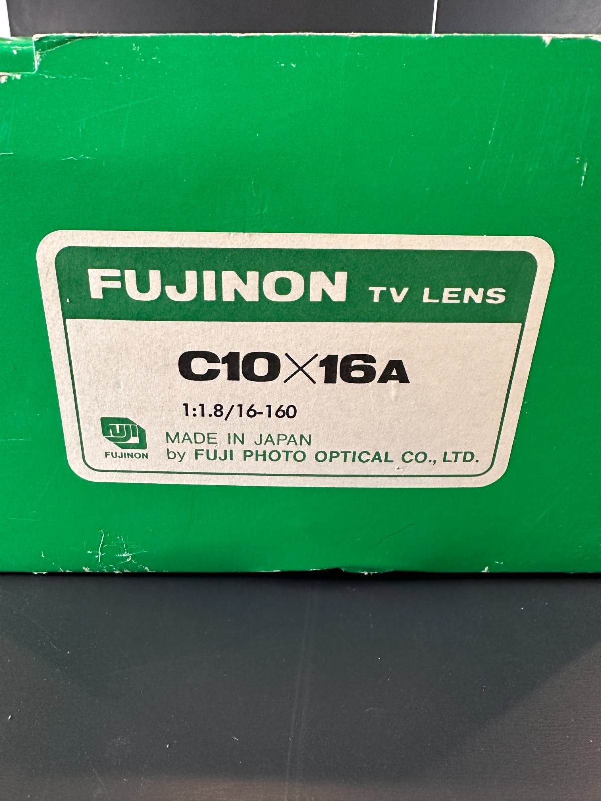 Fujinon C10x16A TV Zoom Lens 16-160mm f/1.8 Broadcast Lens w Box NASA Tagged