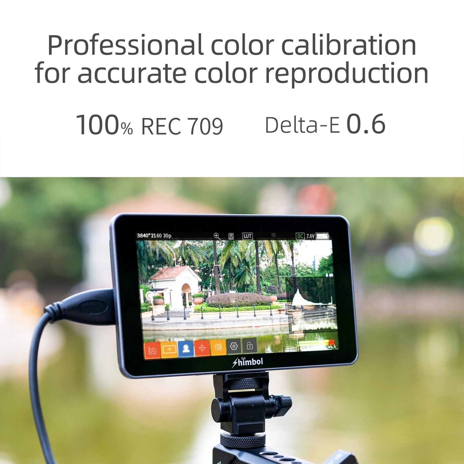 Shimbol M5 5.5″ 1200nit Ultra Bright 4K 30fps 3D-LUT HDMI Camera Field Monitor