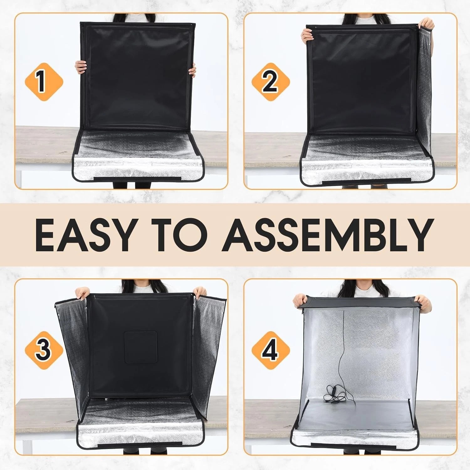 16″ LED Photo Studio Light Box Folding Photography Shooting Tent Background Kit