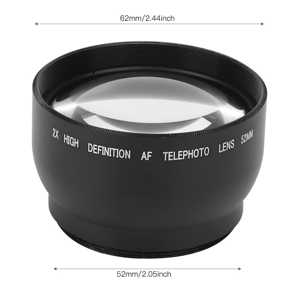 2X Magnification Lens For 52MM Diameter Cameras And Filters Excellent