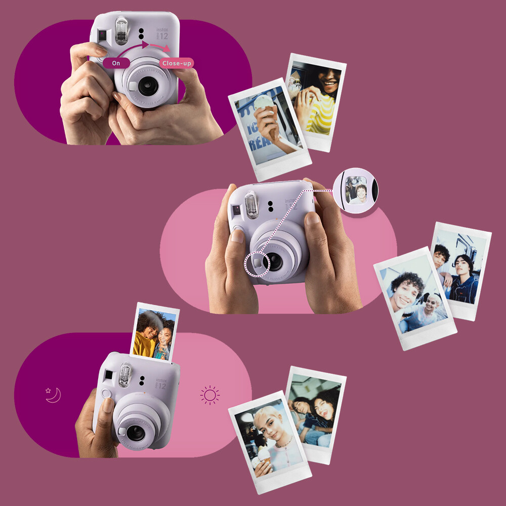 Fujifilm Instax Mini 12 Fuji Instant Film Camera Clay White