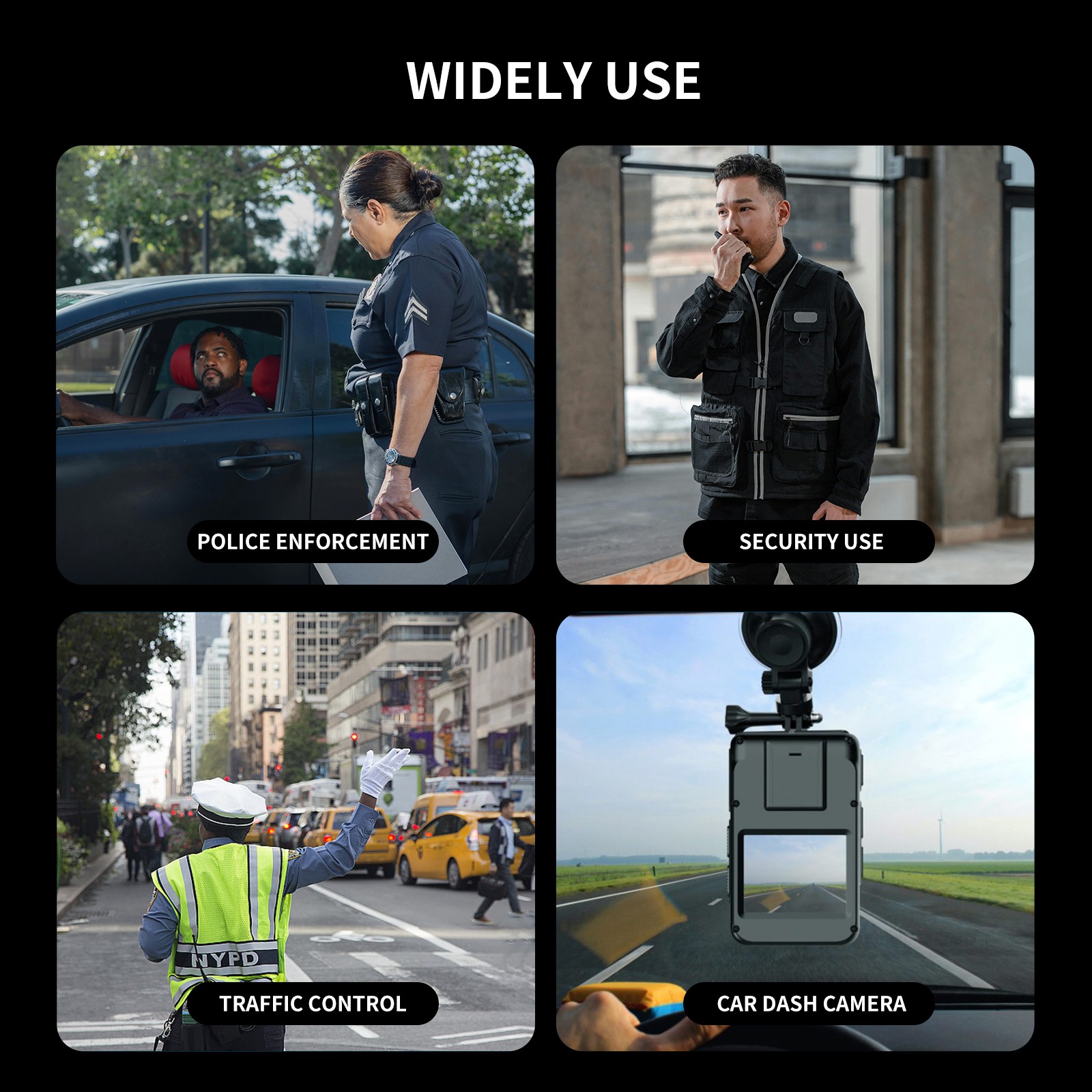 SJCAM 4K UHD Police Body Camera Wearable Bodycam with Audio and Video Recording