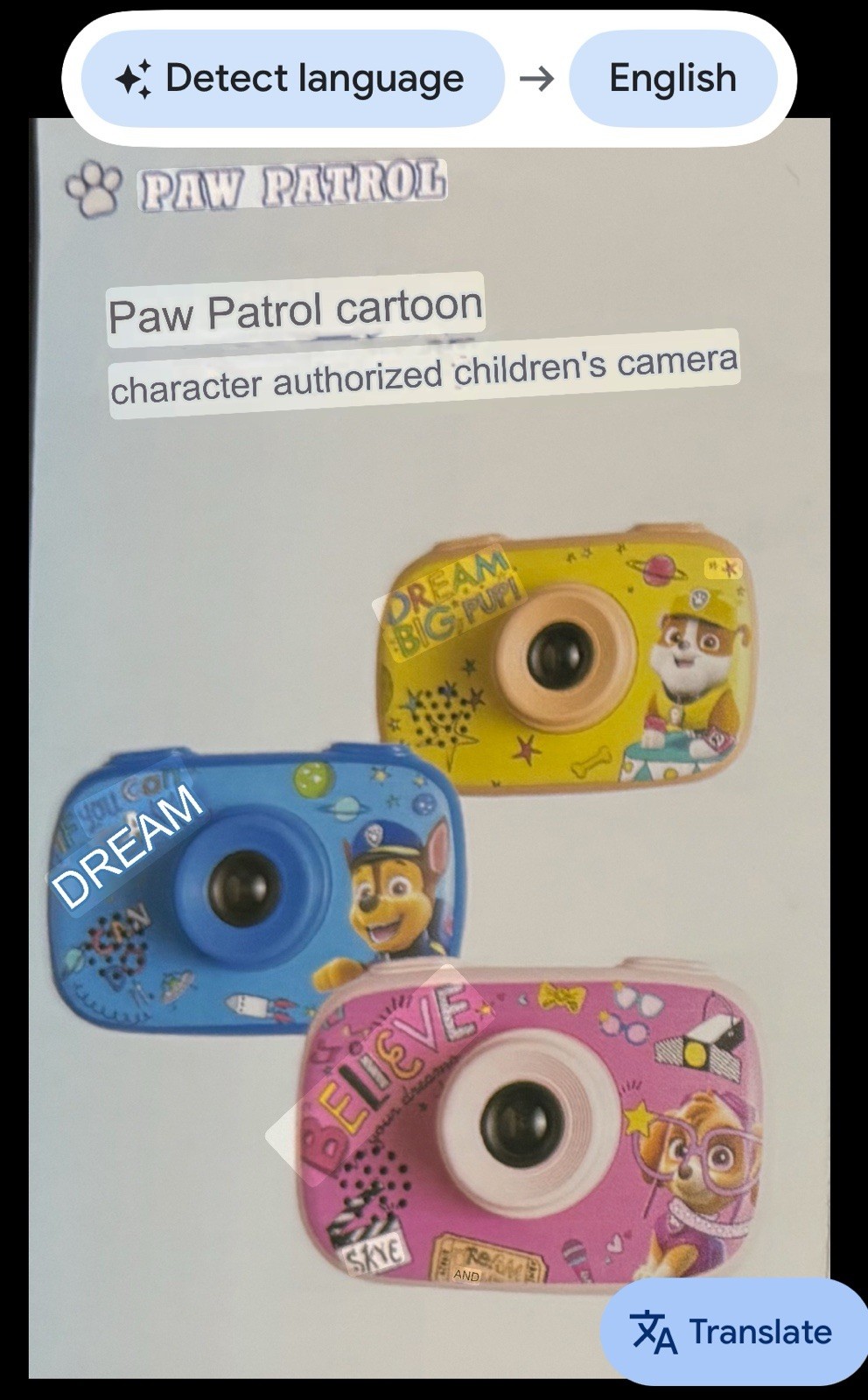 Chinese Paw Patrol Kids Pink Digital Children’s Camera (Only Sold In China)