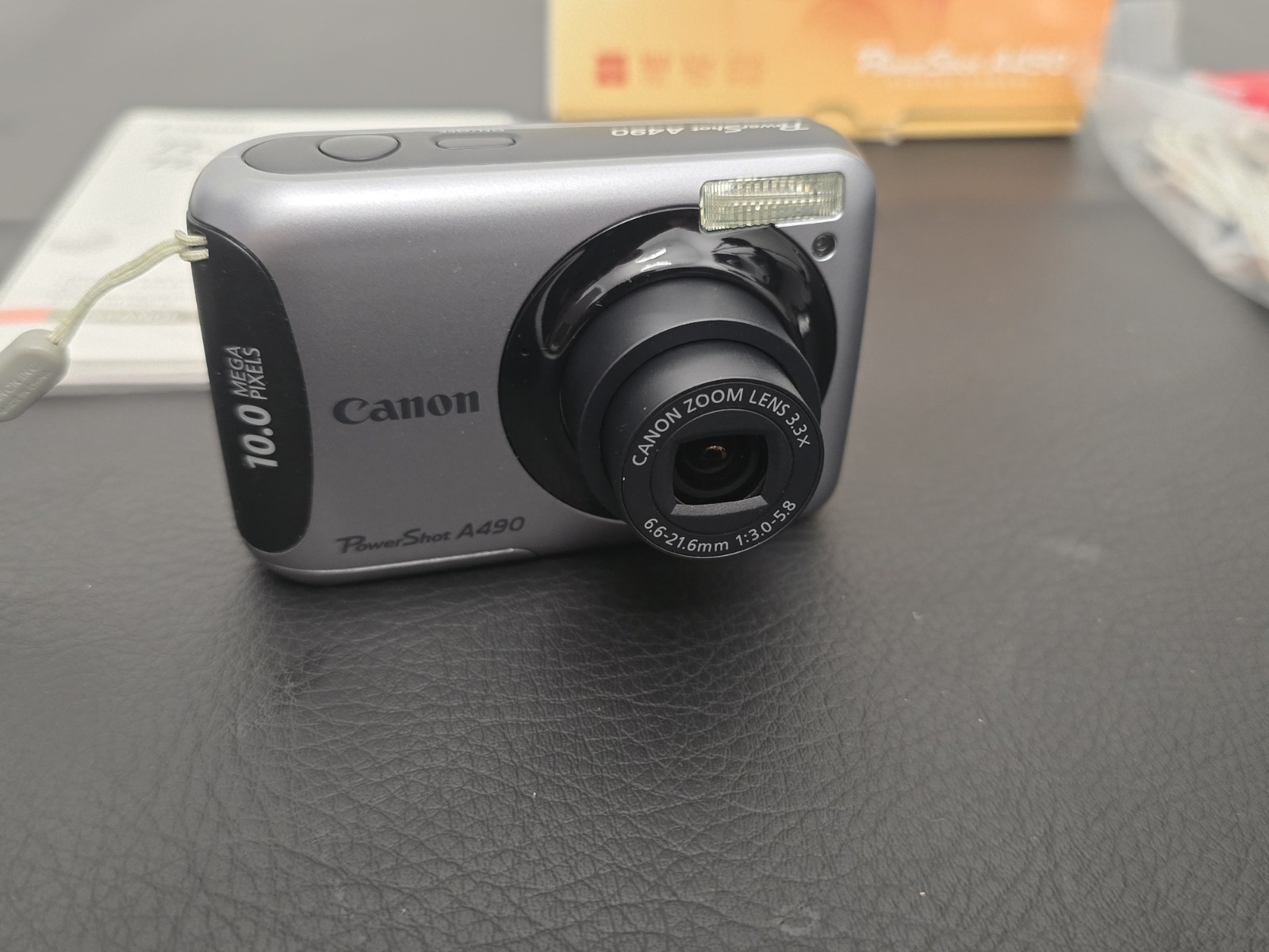 Canon PowerShot A490 10.0MP Digital Camera Silver 2.5″ Screen With Box