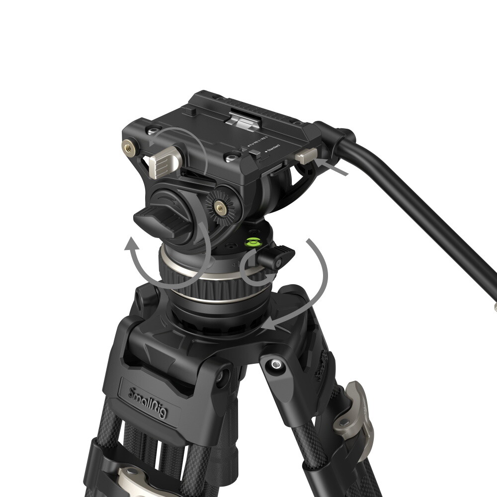 SmallRig AD-100 78″ FreeBlazer Heavy-Duty Carbon Fiber Video Tripod Kit 3989