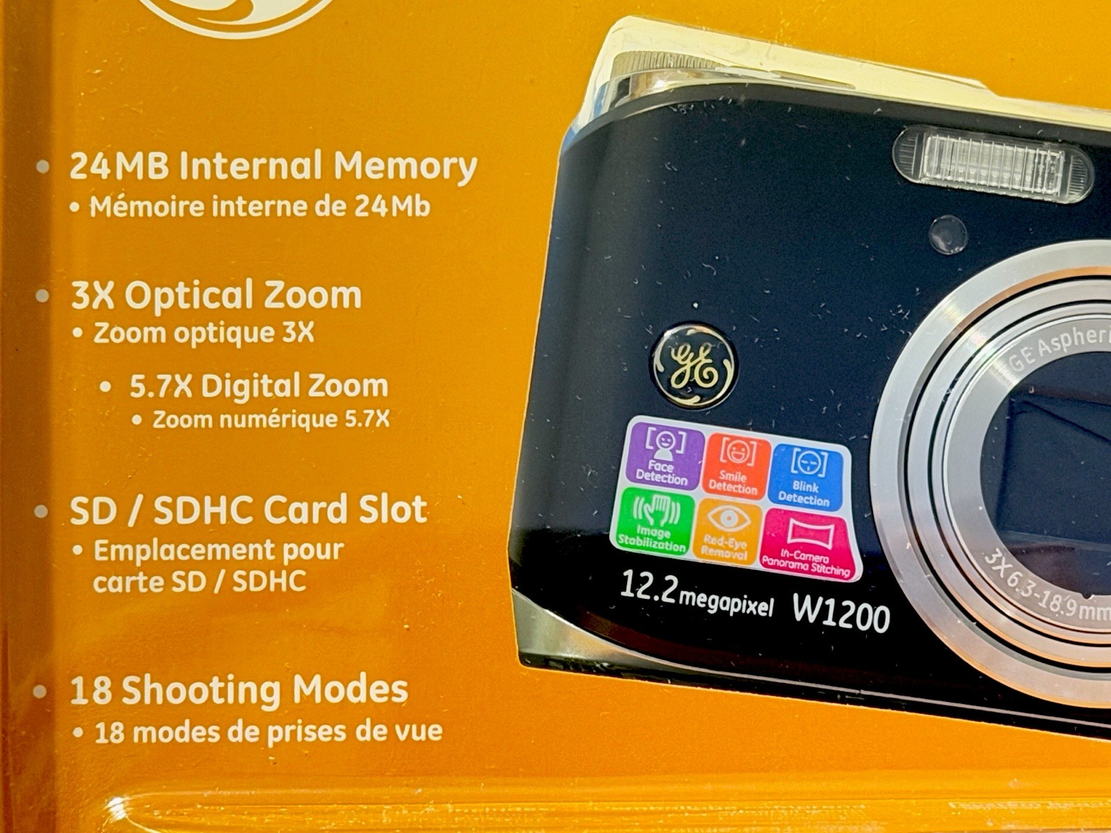 GE W1200 Digital Camera Sealed 12.2MP 3X Zoom NIB New Old Stock