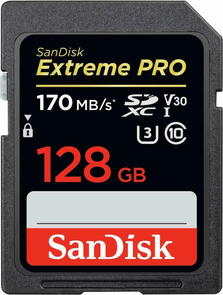 SanDisk 128GB Extreme PRO SD SDXC Memory Card 170MB/s Class 10 UHS-1 U3 4K 128G