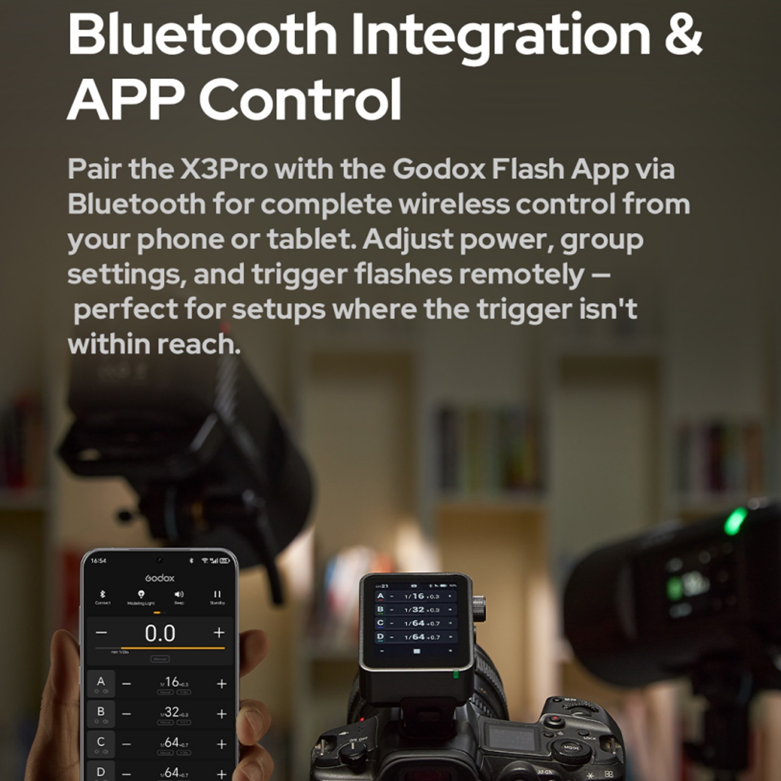 Godox X3Pro N Wireless Touchscreen 2.4″ LCD Screen TTL Flash Trigger for Nikon