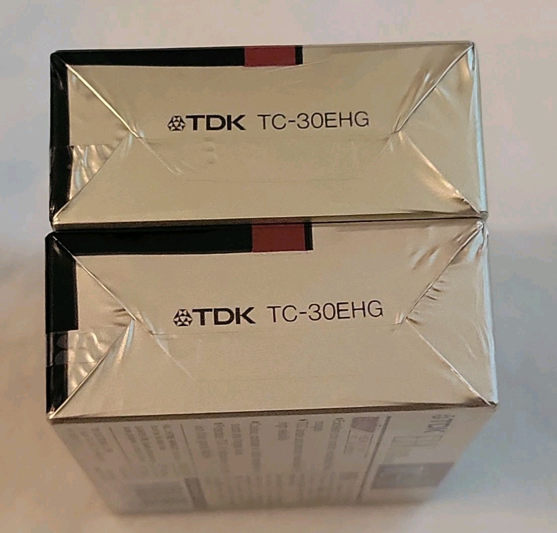 2 Pack – TDK E-HG TC-30 Extra High Grade VHS-C Camcorder Tape Factory Sealed
