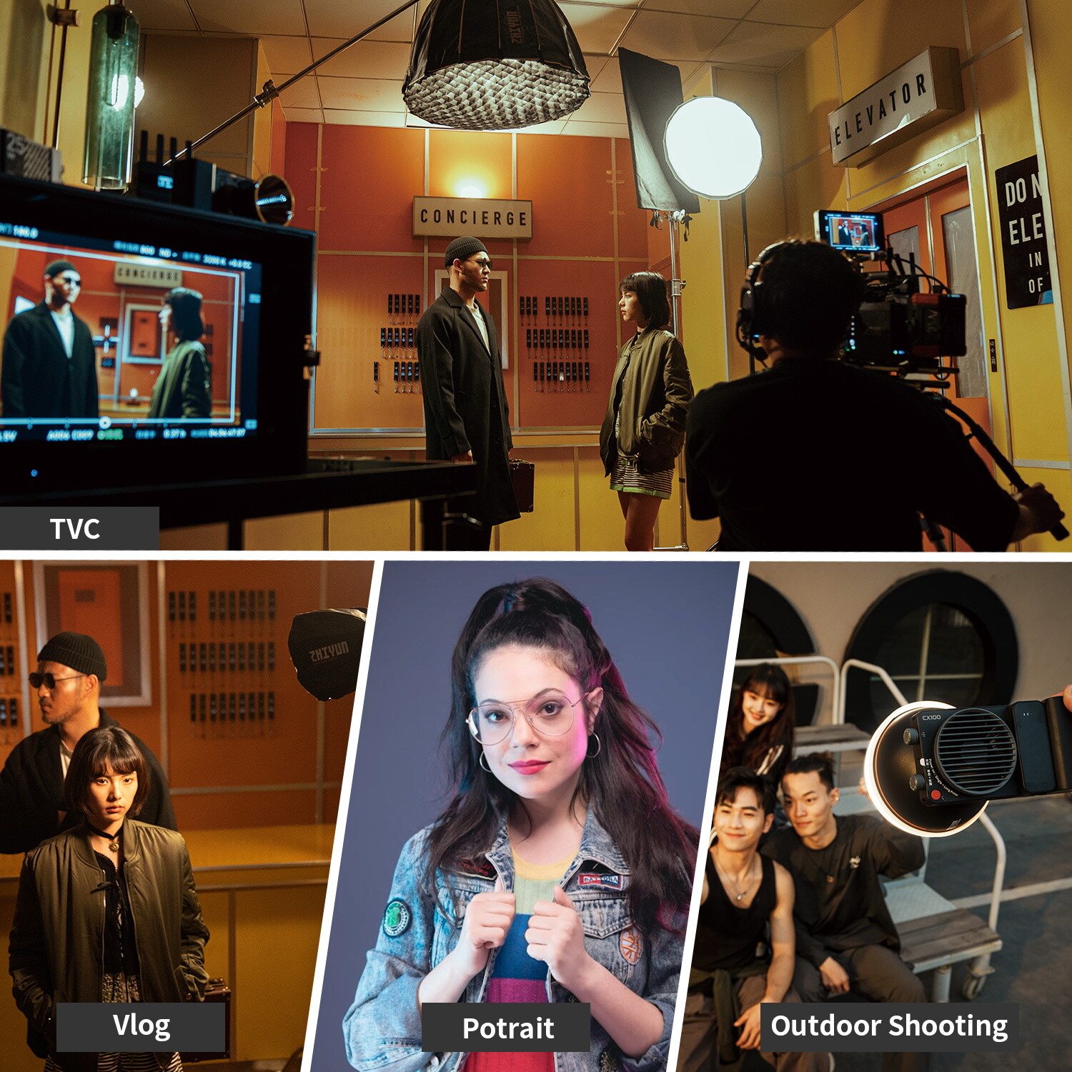 ZHIYUN CINEPEER CX100 100W LED Video Continuous Output Lighting 2700K-6500K