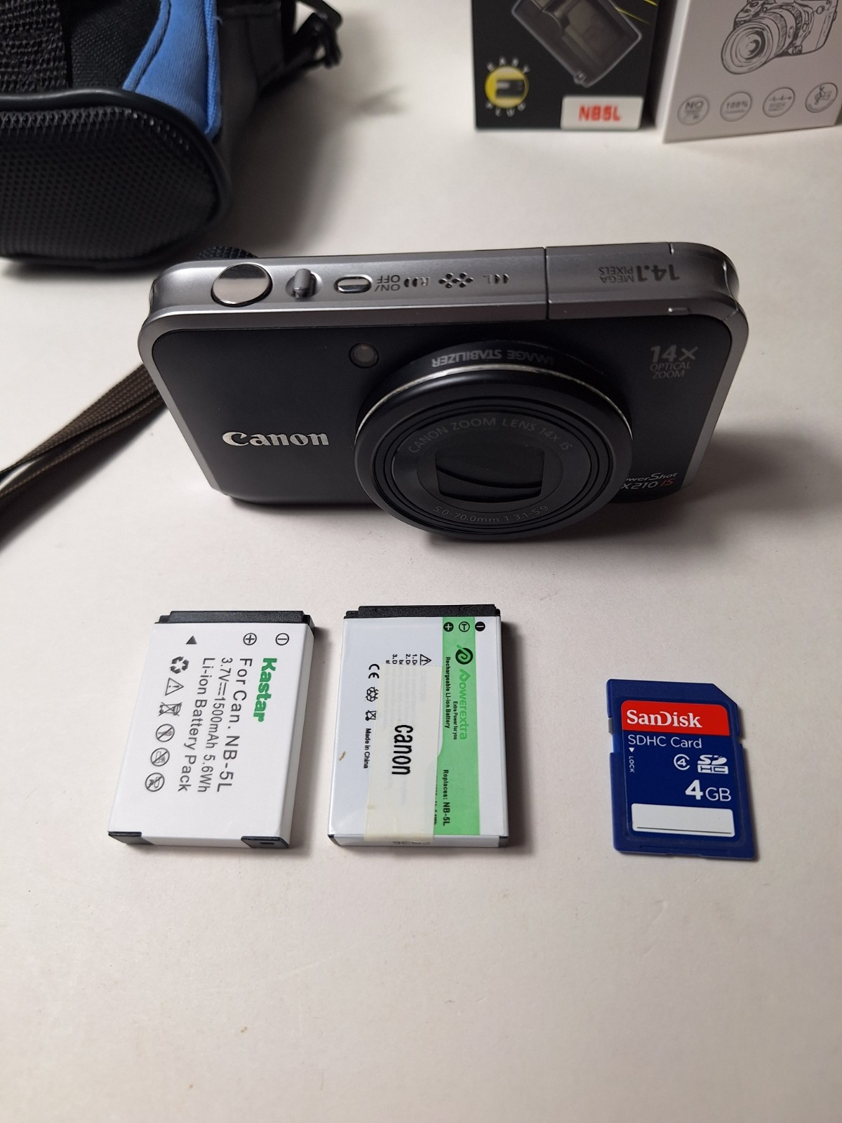 Canon PowerShot SX210 IS 14.1MP Digital Camera Black w/14x Zoom Bundle Picture