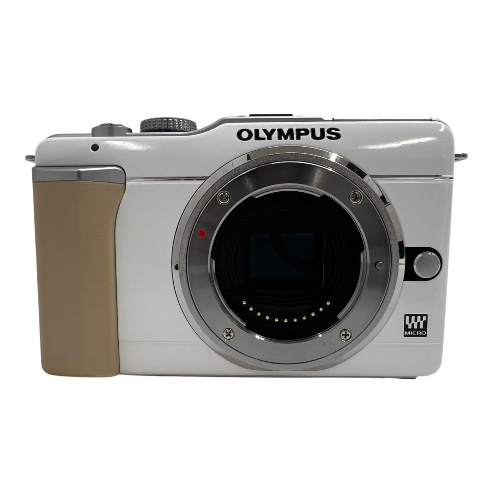 Olympus PEN E-PL1 White w/ 14-42mm Lens Tested w/ Box Charger Battery