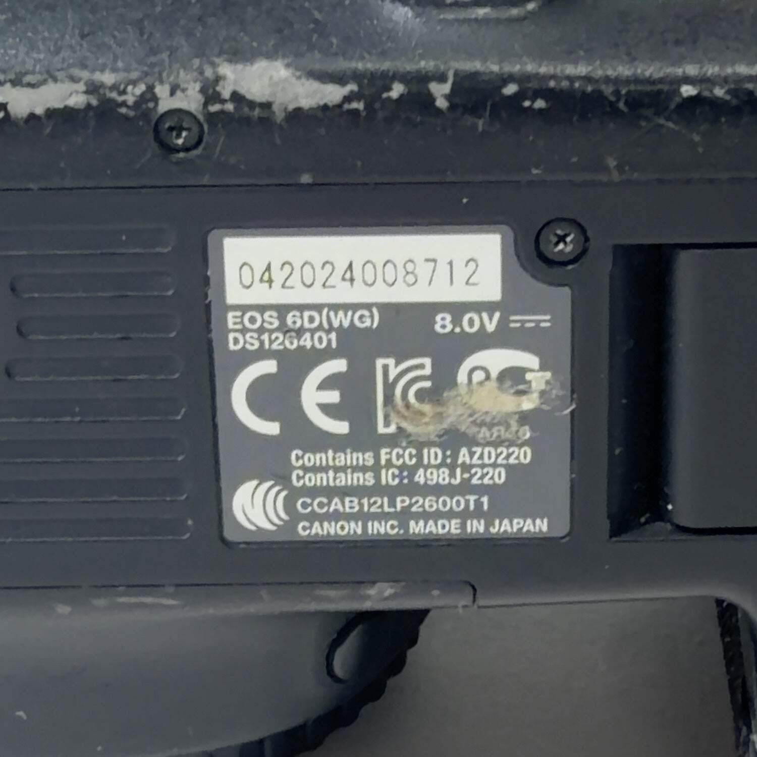 Canon EOS 6D 20.2MP Digital SLR DSLR Camera