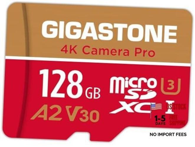 【5-Years Data Recovery】 128GB Micro SD Card, 4K 128GB 4K Camera Pro 1 Pack