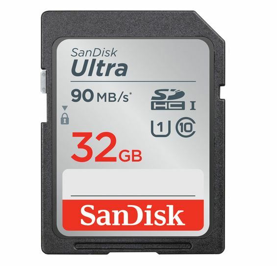 2 SanDisk 32GB Ultra SDHC UHS-I Memory Cards + Case + Card Reader