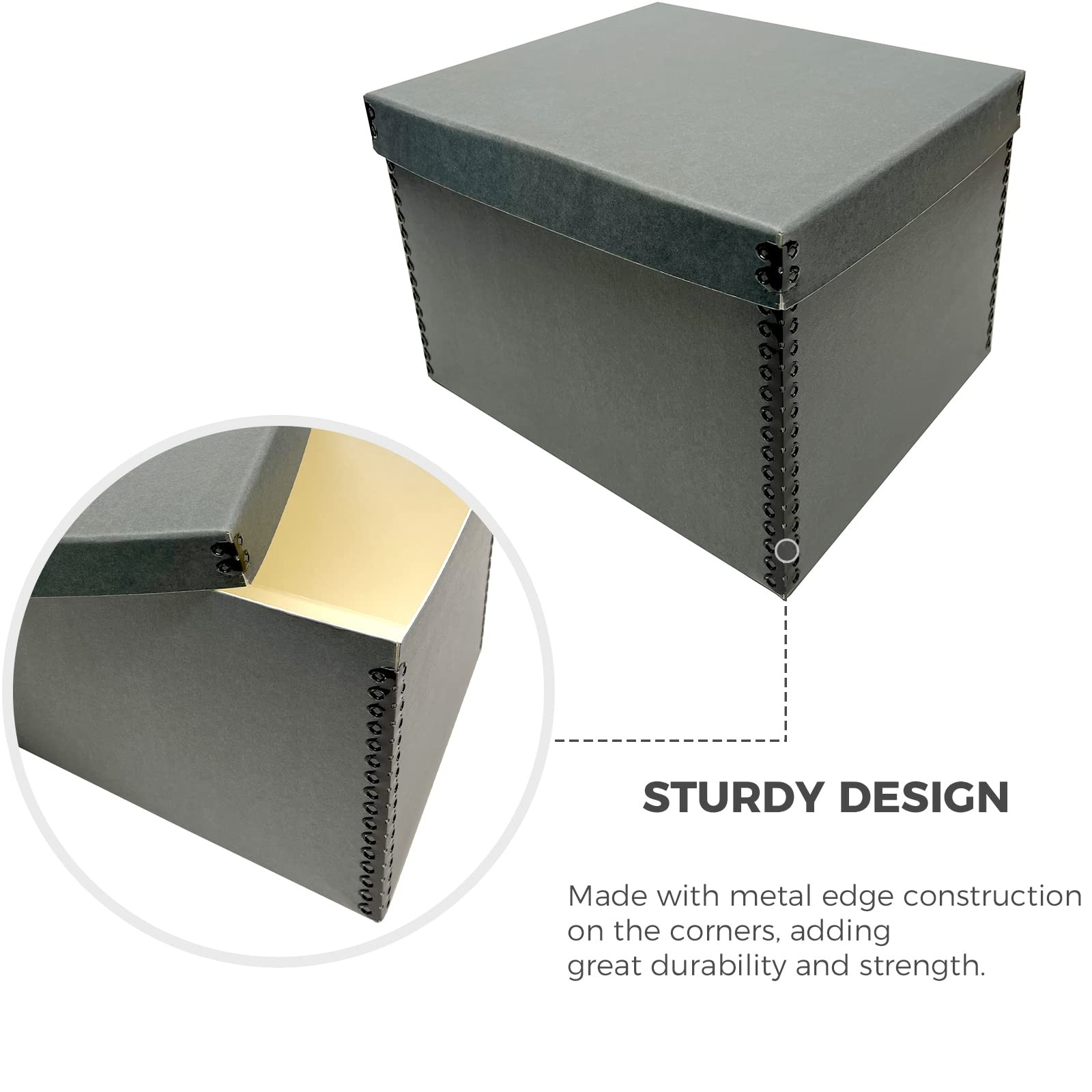 Record Storage Box 12x15x10 inch. Extra-Durable Filing Archival Cartons for L…
