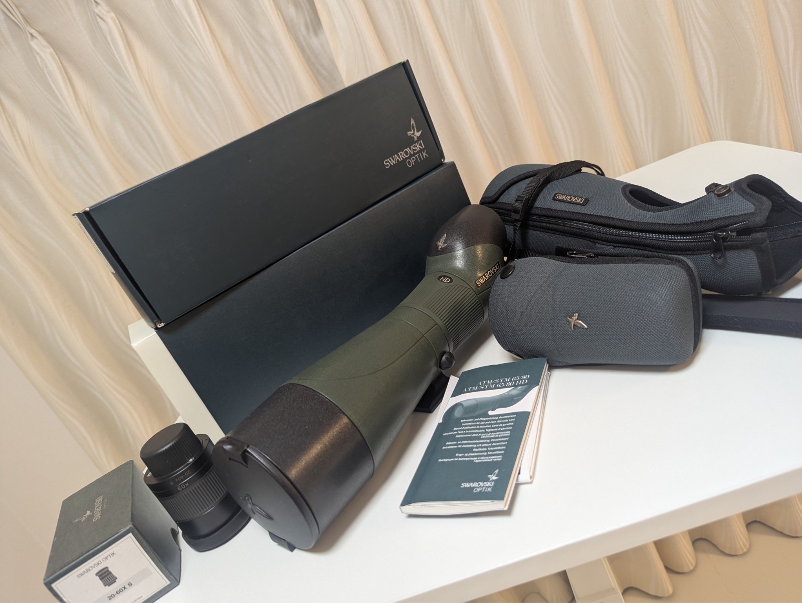 [Mint in Box w/Case] Swarovski STM 80 HD Spotting Scope 20-60x From Japan 357