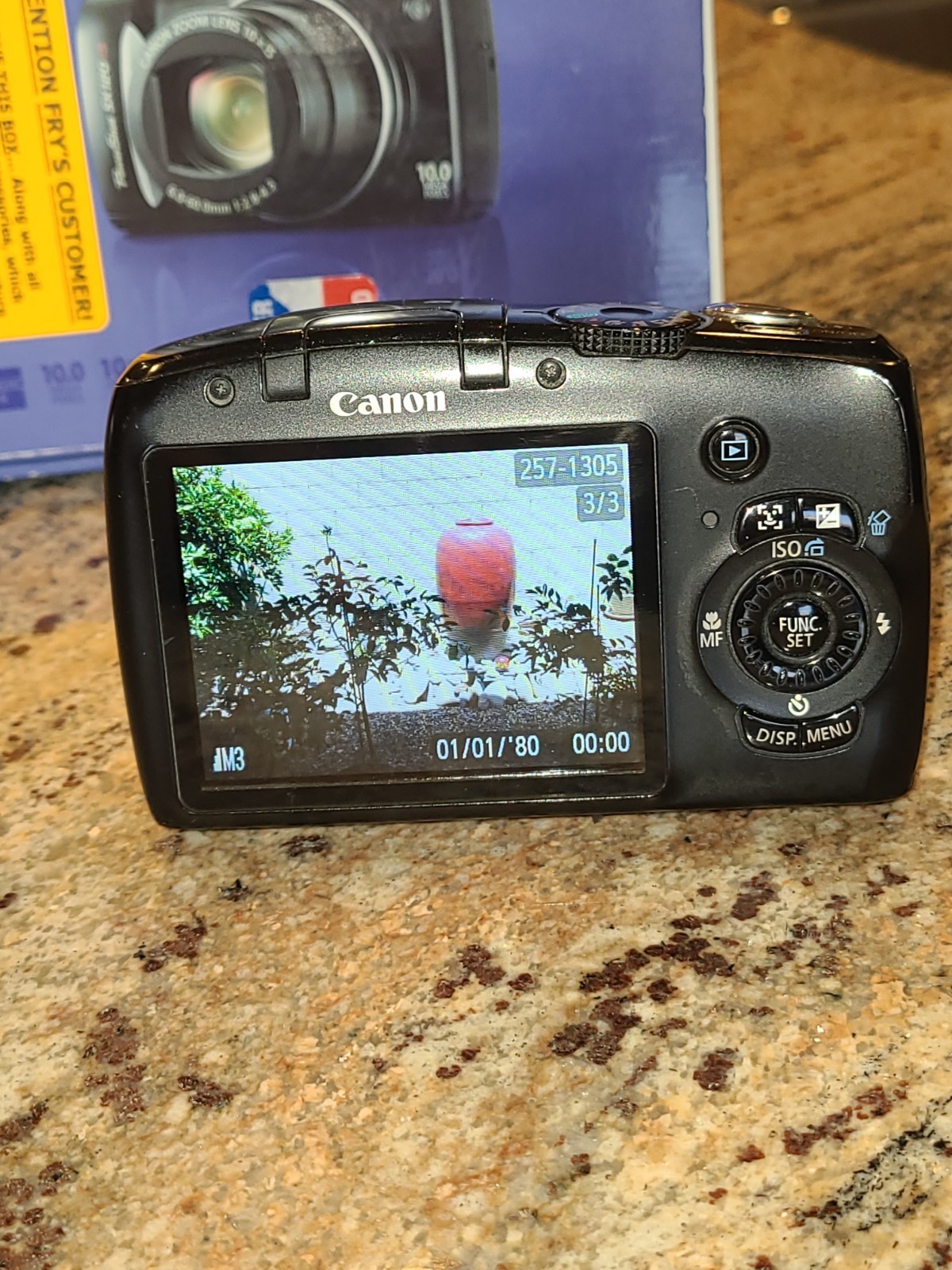 CANON PowerShot SX120 IS Digital Camera 10MP 10x Zoom + 2 GB SD – TESTED WORKS