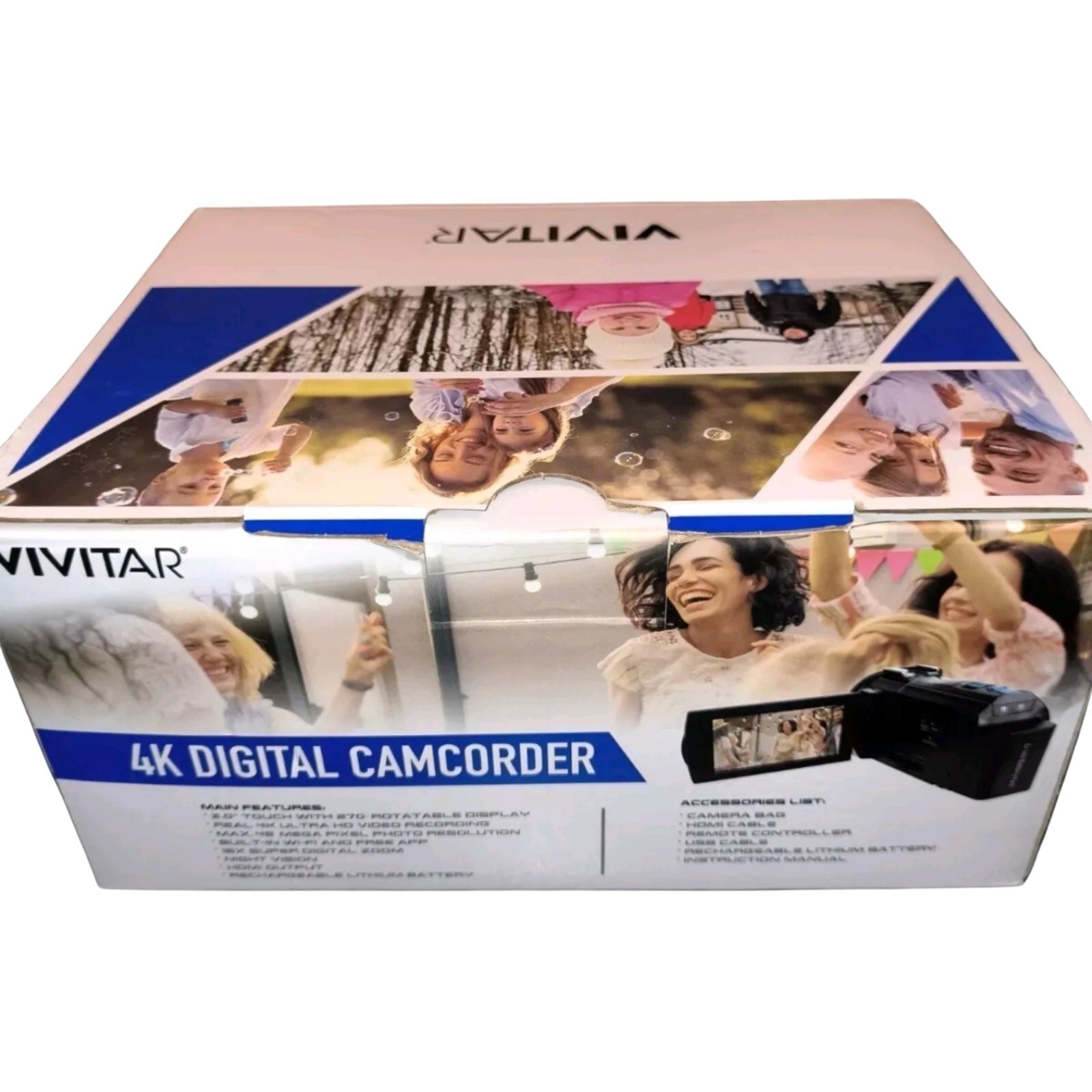Vivitar 4K Ultra HD Digital Camcorder WiFi Touch Screen 48MP 16x Zoom 3″