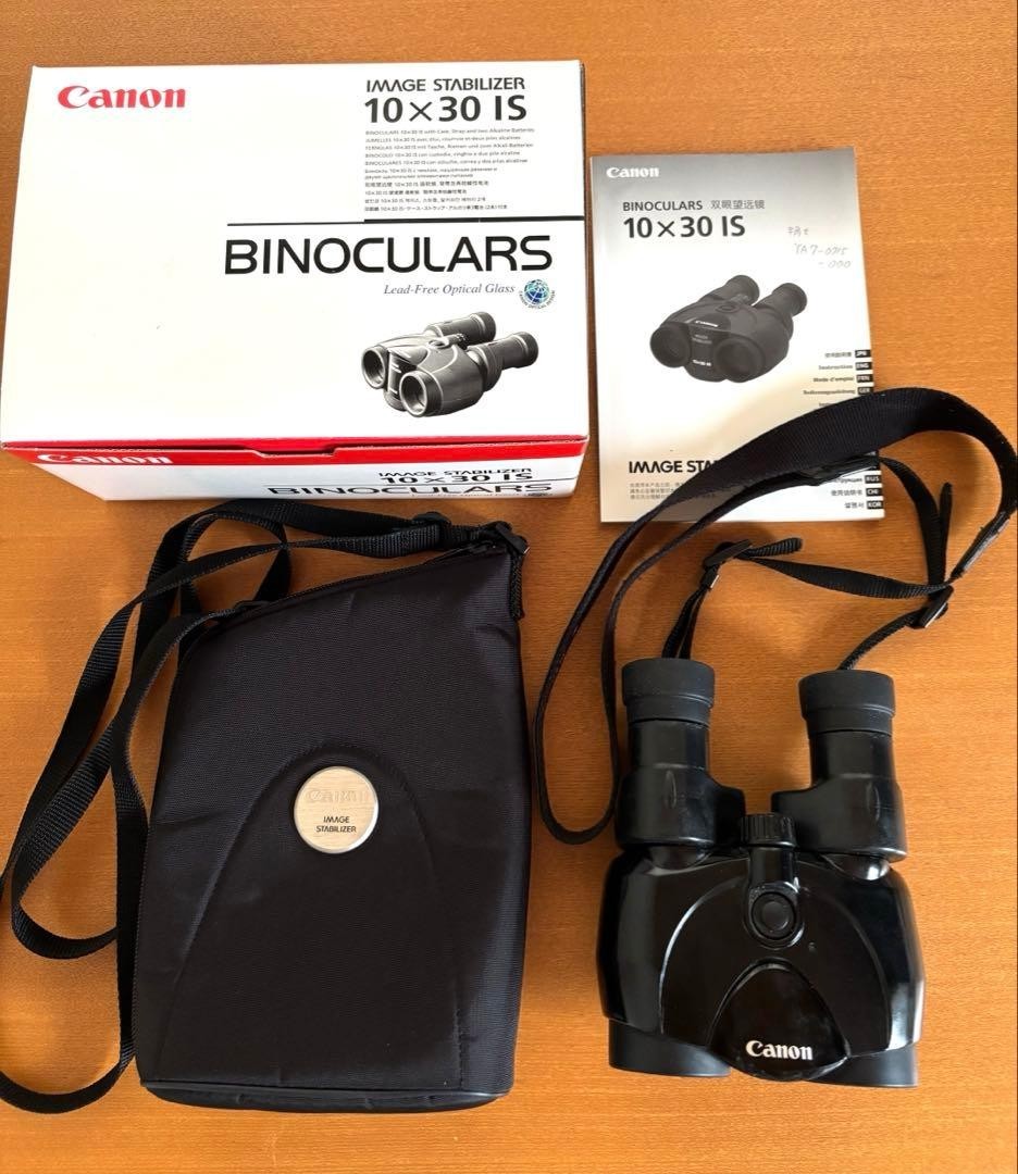 Canon 10×30 IS Image Stabilized Binoculars w/ Box Manual Tested For Parts