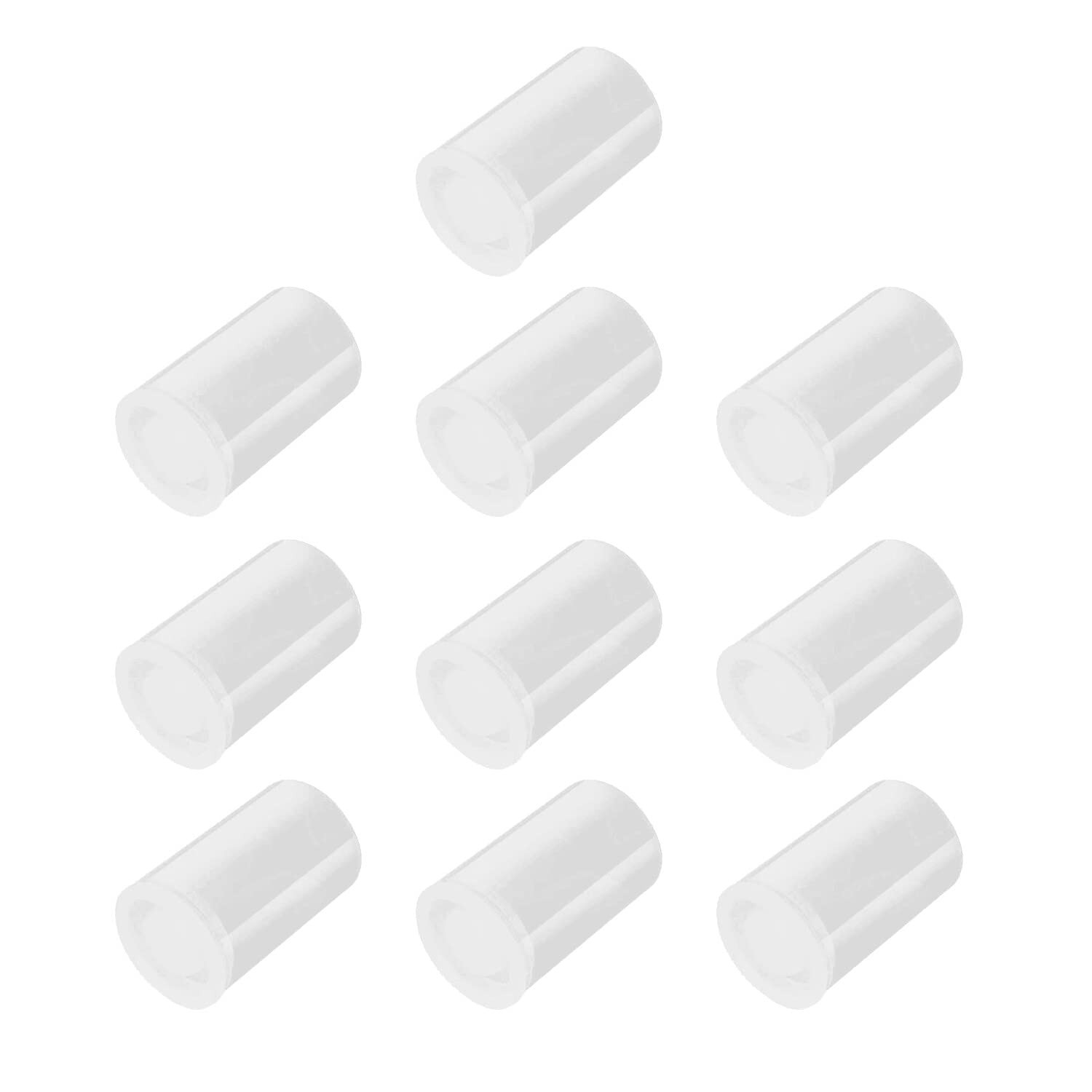 35mm Caliber Plastic Film Canisters with caps -10pc (Clear)