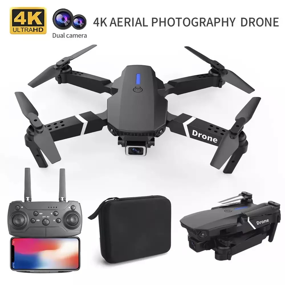 2025 New RC Drone With 4K HD Dual Camera WiFi FPV Foldable Quadcopter +4 Battery