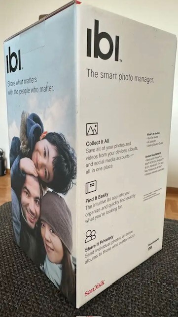 ibi The Smart Photo/Video Manager 1tb capacity – White, Brand New, Unopened