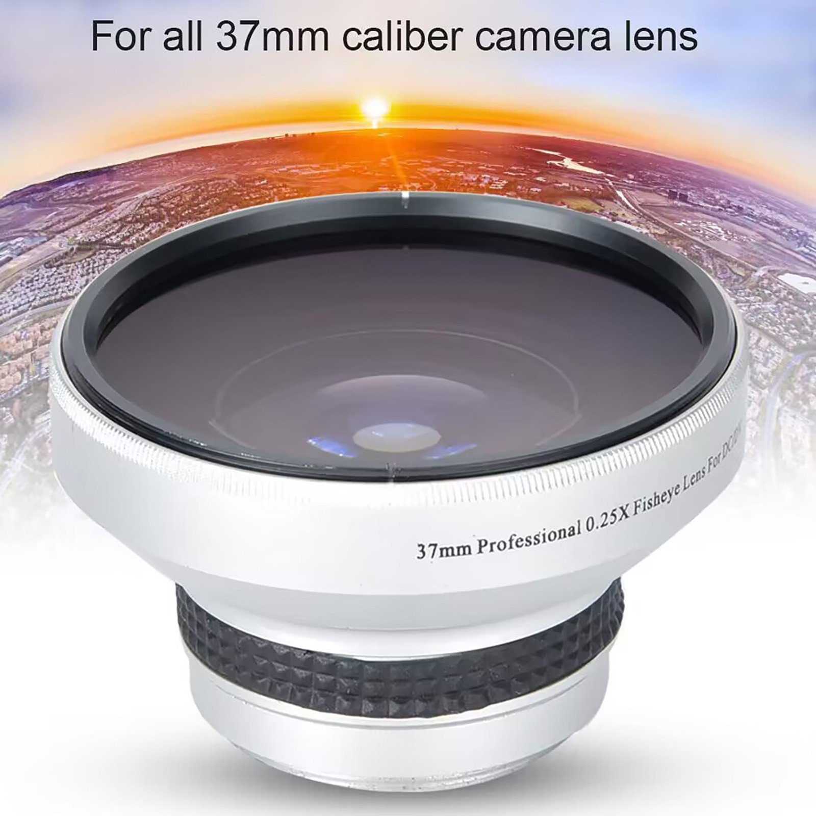 For 37mm Caliber Camera Lens 0.25X Super Fisheye Lens Strong Applicability