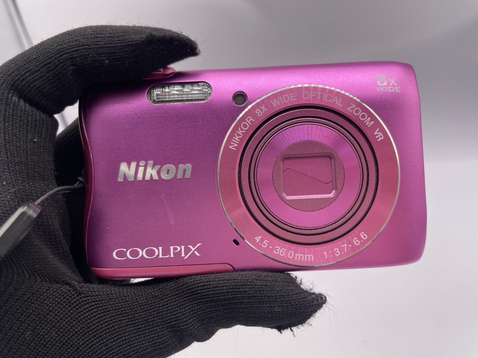 READ Nikon COOLPIX S3700 pink 8x Optical Zoom Compact Digital Camera 2333